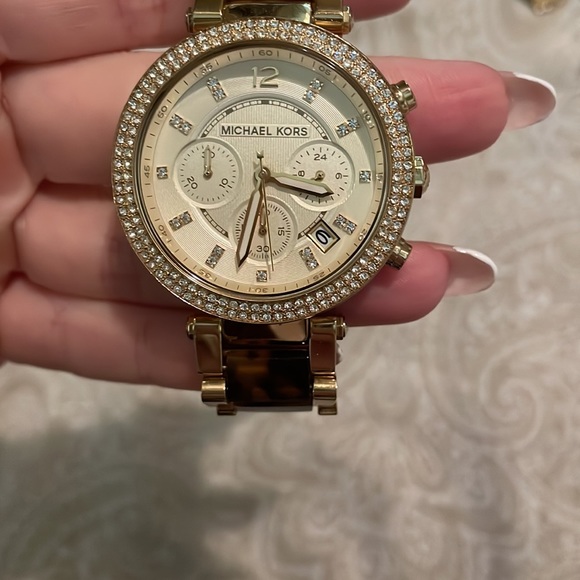 Parker Chronograph Tortoiseshell Ladies Watch 39MM Gold